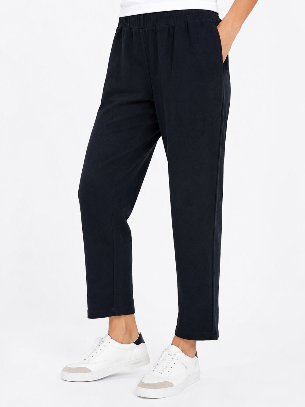 O200 A New Day Black Pull On Pants Size L Stretch Casual Ankle